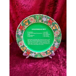 Vintage Christmas - Metal Recipe Cookie Tray - Gingerbread Men - House of Lloyd